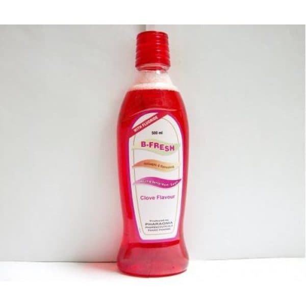B-Fresh Clove Flavour Mouthwash with Fluoride- 500 ML